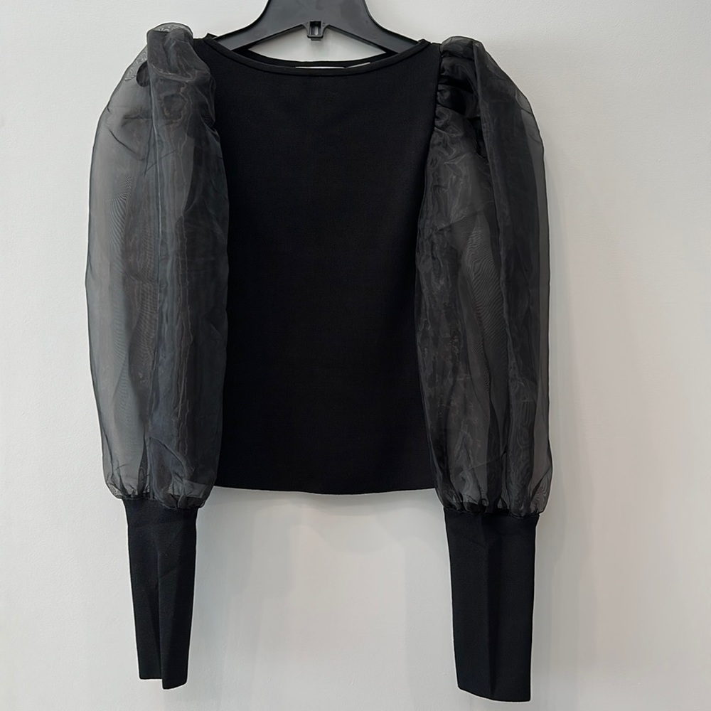 ALICE + OLIVIA FANCY BLACK TOP SIZE SMALL DESIGNER